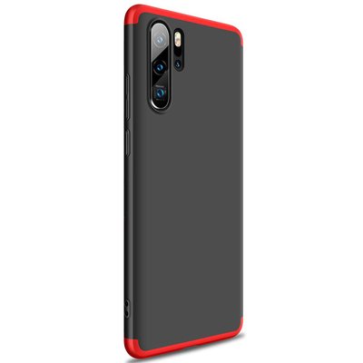 Microsonic Huawei P30 Pro Kılıf Double Dip 360 Protective AYS Siyah - Kırmızı