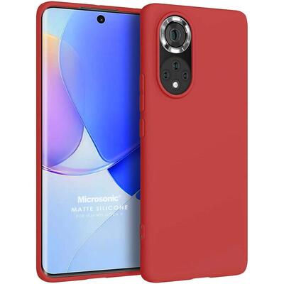 Microsonic Huawei Nova 9 Kılıf Matte Silicone Kırmızı