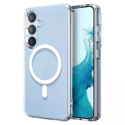 Microsonic Samsung Galaxy S24 FE Kılıf MagSafe Clear Soft Şeffaf