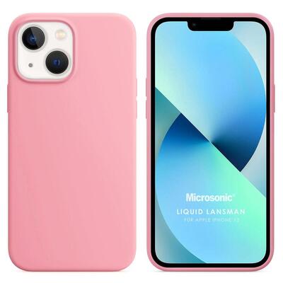 Microsonic Apple iPhone 13 Kılıf Liquid Lansman Silikon Pembe