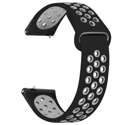 Microsonic Huawei Watch GT 6 46mm Rainbow Gently Band Kordon Siyah Gri