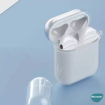 Microsonic AirPods 1. Nesil / 2. Nesil Kılıf Transparent Clear Soft Şeffaf