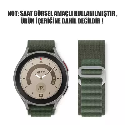 Microsonic Huawei Watch 5 46mm Kordon Alpine Loop Yeşil