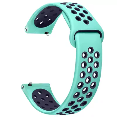 Microsonic Huawei Watch GT 6 46mm Rainbow Gently Band Kordon Yeşil Lacivert