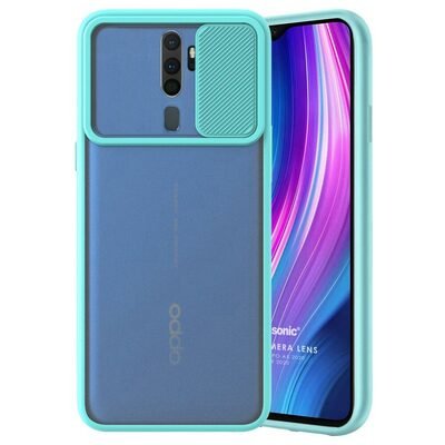 Microsonic Oppo A9 2020 Kılıf Slide Camera Lens Protection Turkuaz