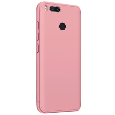 Microsonic Xiaomi Mi A1 Full Kılıf Komple Gövde Koruma Rose Gold