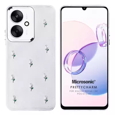 Microsonic Xiaomi Redmi 13C Kılıf PrettyCharm Tulip