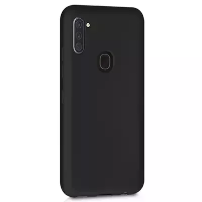 Microsonic Matte Silicone Samsung Galaxy M11 Kılıf Siyah