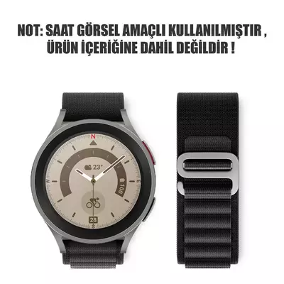 Microsonic Huawei Watch 5 46mm Kordon Alpine Loop Siyah