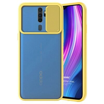 Microsonic Oppo A9 2020 Kılıf Slide Camera Lens Protection Sarı