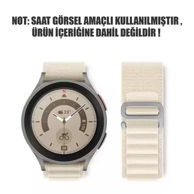 Microsonic Huawei Watch 5 46mm Kordon Alpine Loop Bej