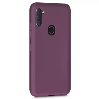 Microsonic Matte Silicone Samsung Galaxy M11 Kılıf Mor