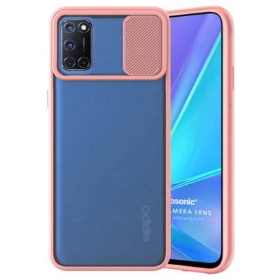 Microsonic Oppo A72 Kılıf Slide Camera Lens Protection Rose Gold