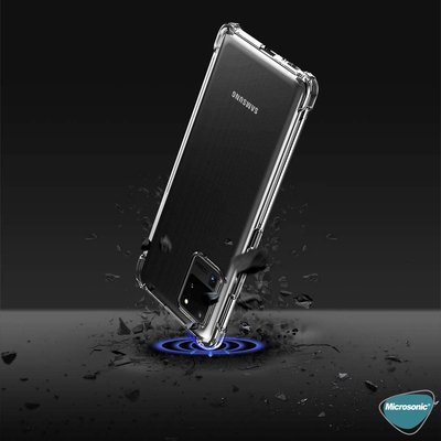 Microsonic Samsung Galaxy S20 Ultra Kılıf Anti Shock Silikon Şeffaf