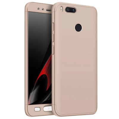 Microsonic Xiaomi Mi A1 Full Kılıf Komple Gövde Koruma Gold