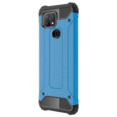 Microsonic Oppo A15s Kılıf Rugged Armor Mavi