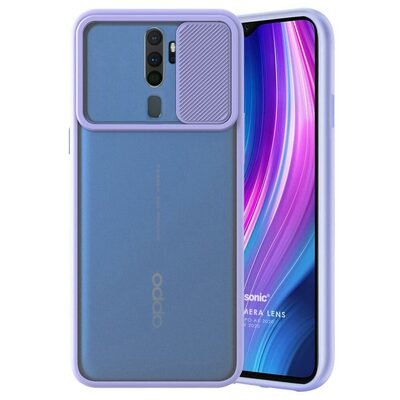 Microsonic Oppo A9 2020 Kılıf Slide Camera Lens Protection Lila