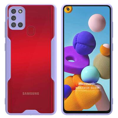 Microsonic Samsung Galaxy A21S Kılıf Paradise Glow Lila