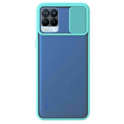 Microsonic Realme 8 Pro Kılıf Slide Camera Lens Protection Turkuaz