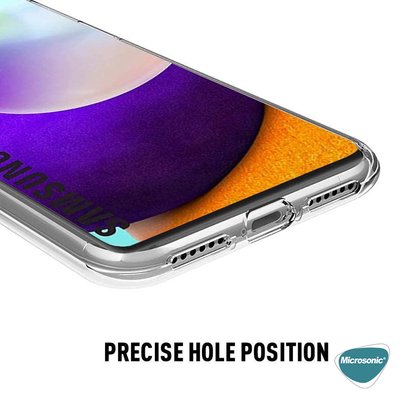 Microsonic Samsung Galaxy A72 Kılıf Komple Gövde Koruyucu Silikon Şeffaf