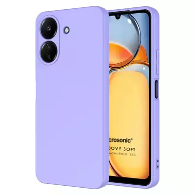 Microsonic Xiaomi Poco C65 Kılıf Groovy Soft Lila