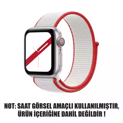 Microsonic Apple Watch Series 8 41mm Hasırlı Kordon Woven Japonya International Collection Spor Loop