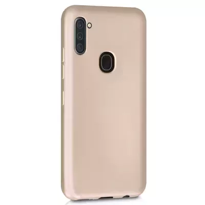 Microsonic Matte Silicone Samsung Galaxy M11 Kılıf Gold