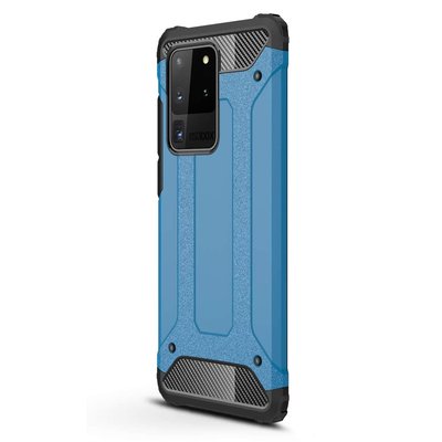 Microsonic Samsung Galaxy S20 Ultra Kılıf Rugged Armor Mavi