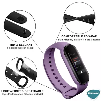 Microsonic Xiaomi Mi Band 7 Silikon Kordon Pembe