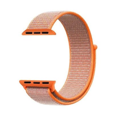 Microsonic Apple Watch Series 4 40mm Nylon Loop Kordon Spicy Orange