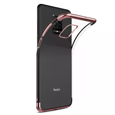 Microsonic Xiaomi Redmi Note 9 Pro Max Kılıf Skyfall Transparent Clear Rose Gold