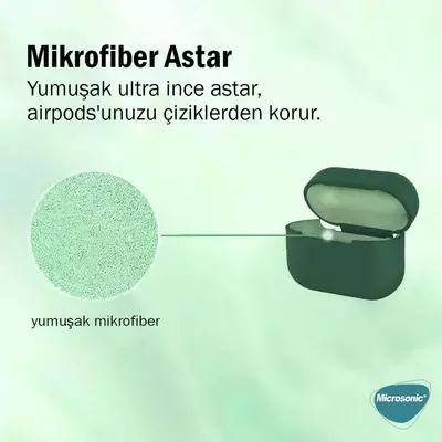 Microsonic Apple AirPods Pro Liquid Silicone Lansman Kırmızı