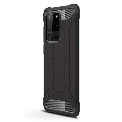 Microsonic Samsung Galaxy S20 Ultra Kılıf Rugged Armor Siyah