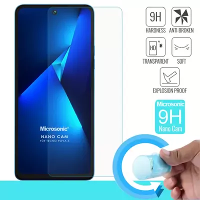 Microsonic TECNO Pova 5 Nano Glass Cam Ekran Koruyucu