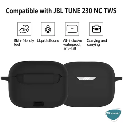 Microsonic JBL Tune 230NC Mat Silikon Kılıf Beyaz