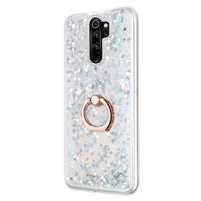 Microsonic Xiaomi Redmi Note 8 Pro Kılıf Glitter Liquid Holder Gümüş