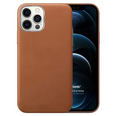 Microsonic Apple iPhone 12 Pro Max Kılıf Luxury Leather Kahverengi