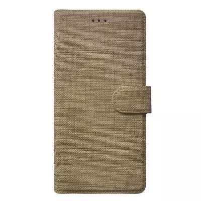 Microsonic Huawei P40 Lite Kılıf Fabric Book Wallet Gold