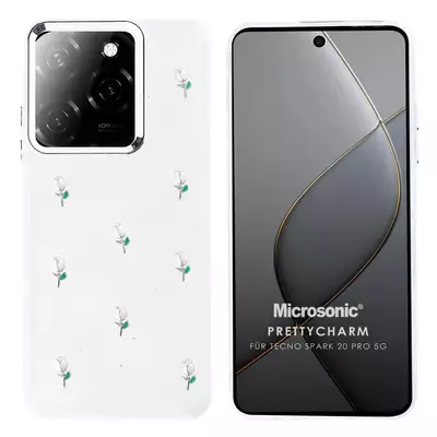 Microsonic TECNO Spark 20 Pro Kılıf PrettyCharm Tulip