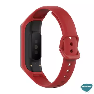 Microsonic Samsung Galaxy Fit e R375 Silikon Kordon Kırmızı