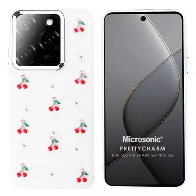 Microsonic TECNO Spark 20 Pro Kılıf PrettyCharm Cherry