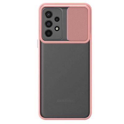 Microsonic Samsung Galaxy A73 5G Kılıf Slide Camera Lens Protection Pembe