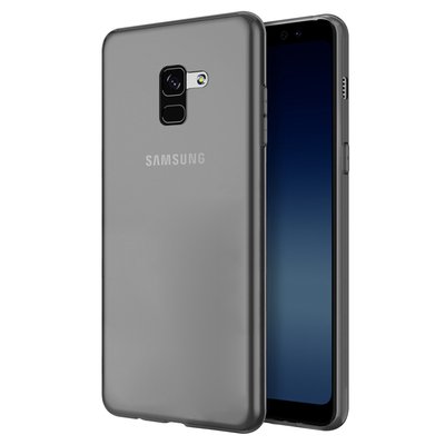 Microsonic Samsung Galaxy A8 Plus 2018 Kılıf Transparent Soft Siyah