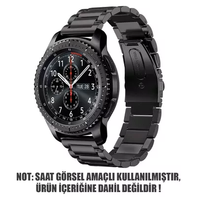 Microsonic Amazfit GTS 3 Metal Stainless Steel Kordon Siyah