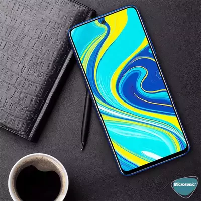 Microsonic Xiaomi Redmi Note 9 Pro Max Tam Kaplayan Temperli Cam Ekran Koruyucu Siyah