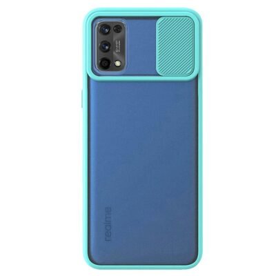 Microsonic Realme 7 Pro Kılıf Slide Camera Lens Protection Turkuaz