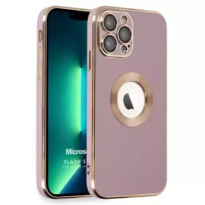 Microsonic Apple iPhone 13 Pro Max Kılıf Flash Stamp Pembe