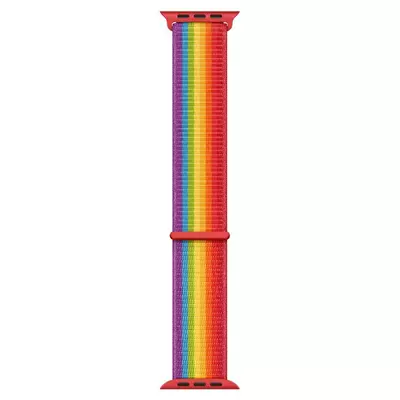 Microsonic Apple Watch Series 8 41mm Hasırlı Kordon Woven Sport Loop Pride Edition