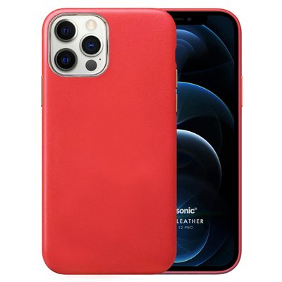 Microsonic Apple iPhone 12 Pro Kılıf Luxury Leather Kırmızı