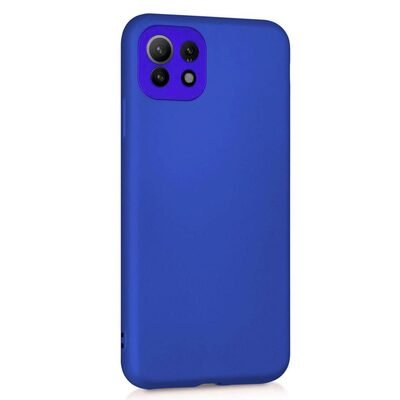 Microsonic Xiaomi Mi 11 Lite Kılıf Matte Silicone Mavi